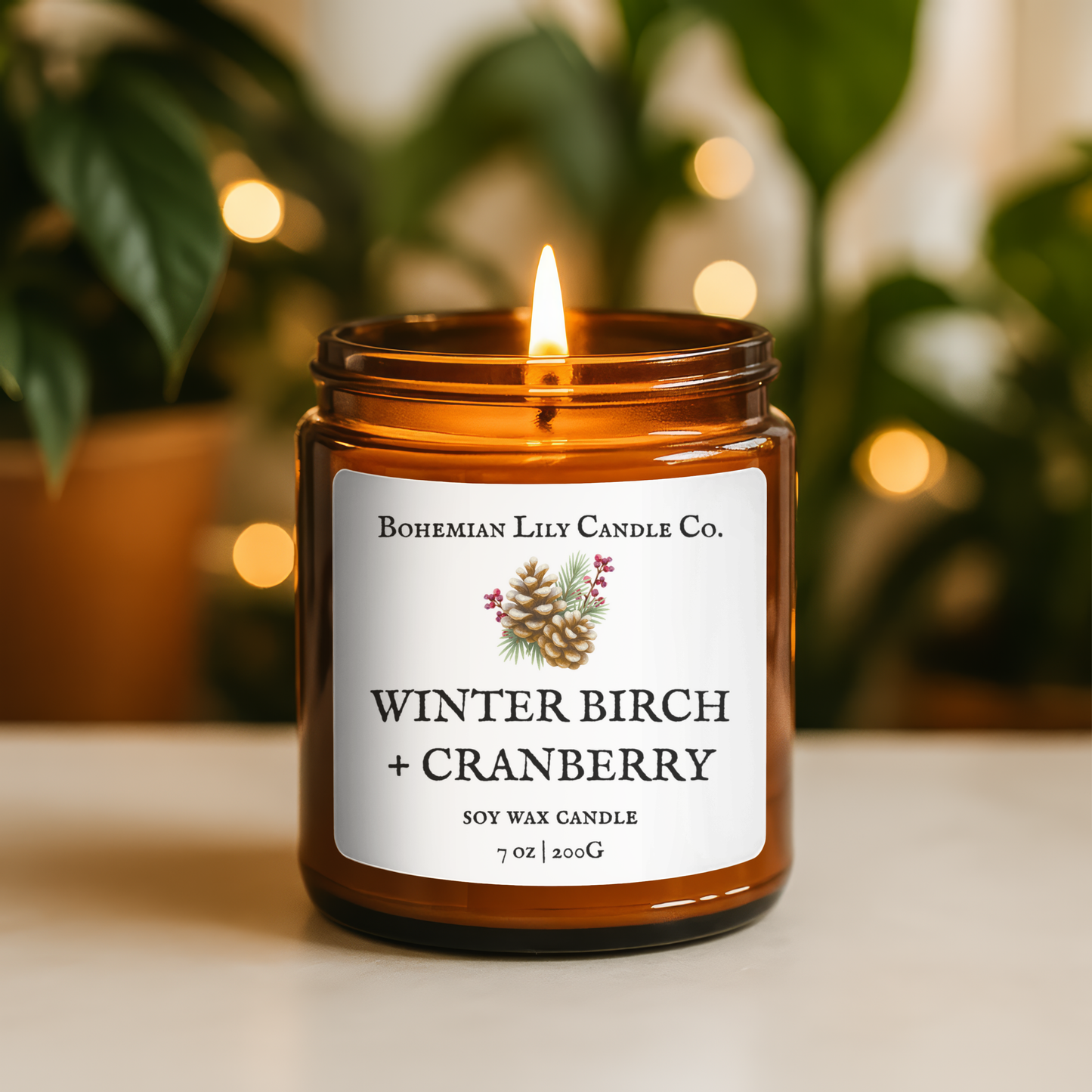 Winter Birch and Cranberry