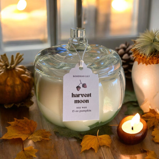 Clear Ceramic Pumpkin Jar