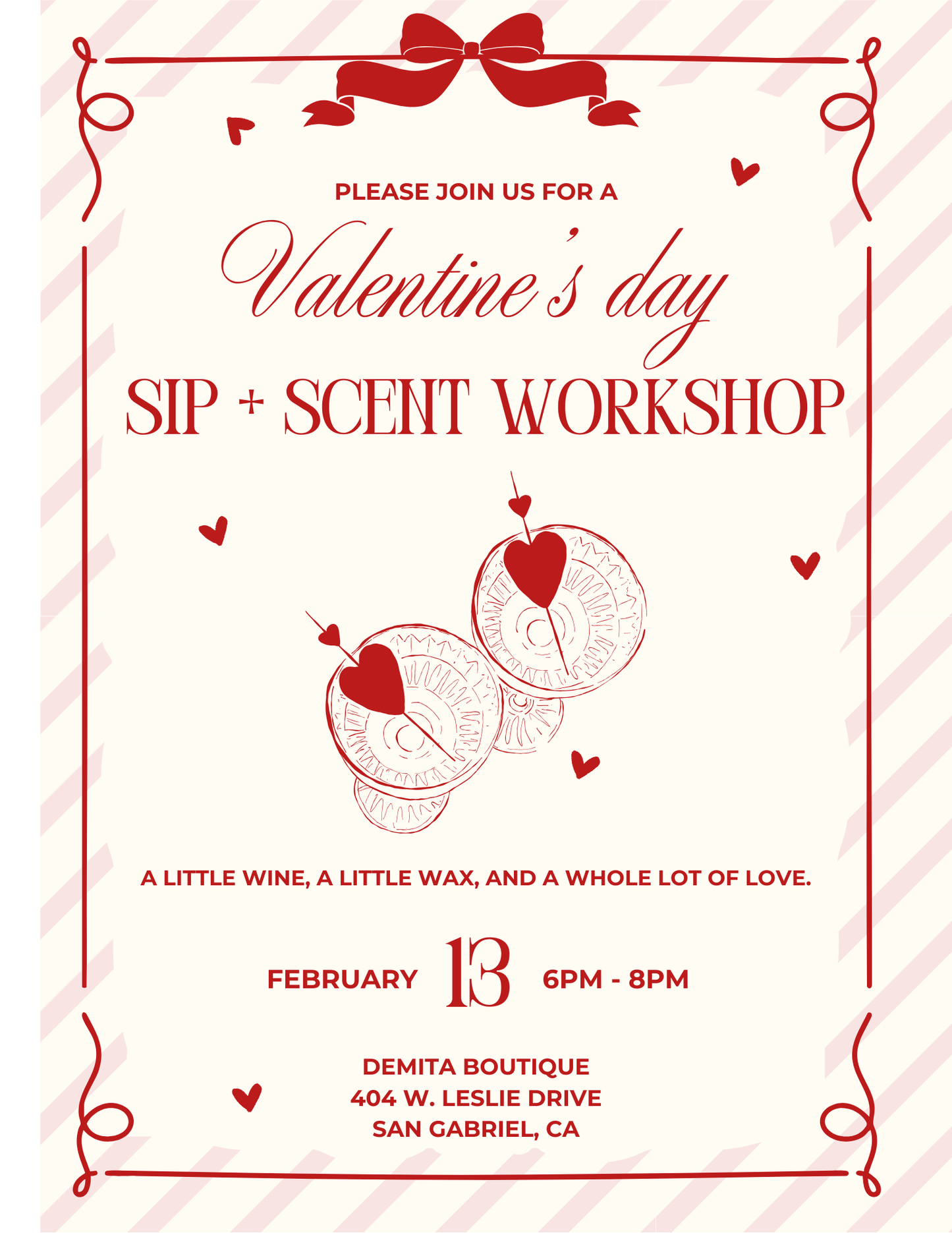 Sip + Scent Candle Making