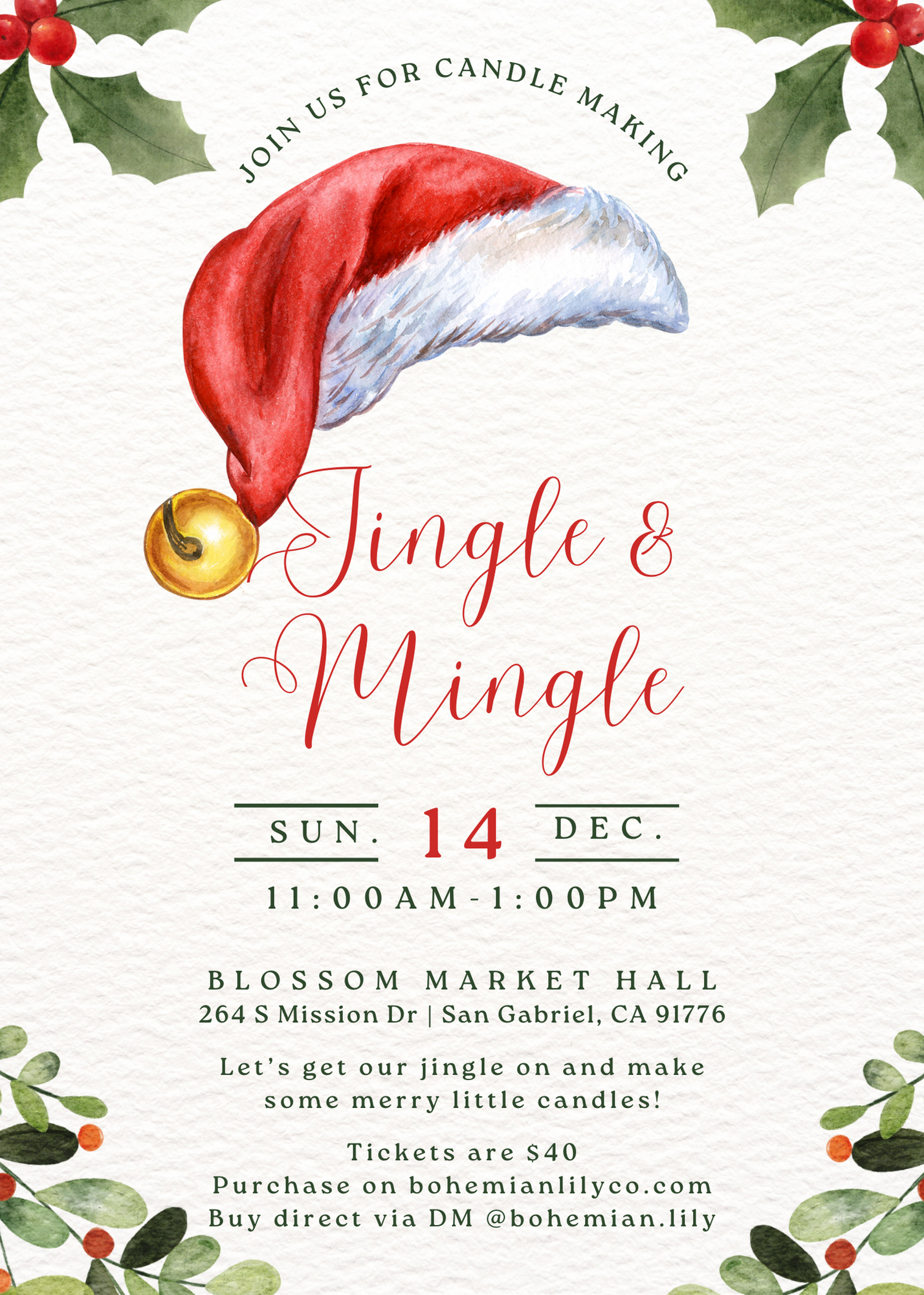 Jingle + Mingle Candle Making